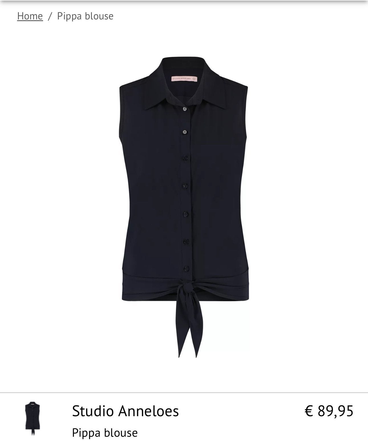 Mouwloze blouse Studio Anneloes S Pippa, Ophalen, Zo goed als nieuw, Grijs