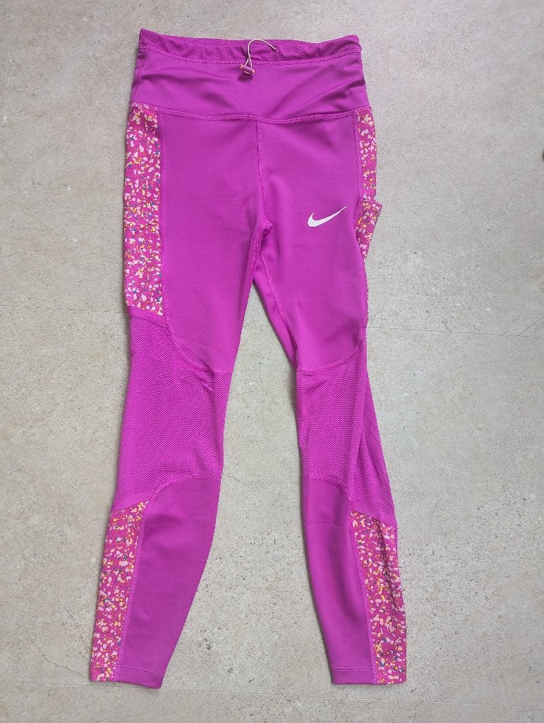 Nike sportlegging roze met patroon - Maat XS, Verzenden, Nike, Zo goed als nieuw, Maat 34 (XS) of kleiner