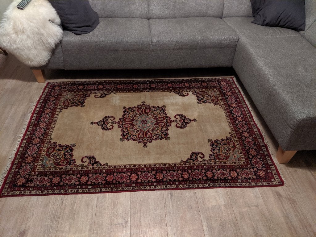 Kashmir Ghom - Tapijt - 175 cm - 120 cm, Huis en Inrichting, Stoffering | Tapijten en Kleden, Ophalen, Gebruikt, 100 tot 150 cm