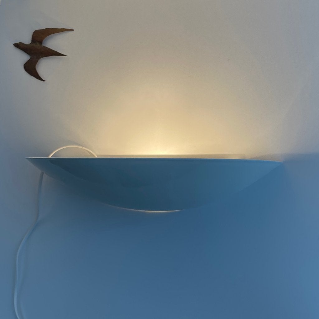 Deens vintage design WAND LAMP wit metaal MidCentury scandi, Ophalen of Verzenden, Huis en Inrichting