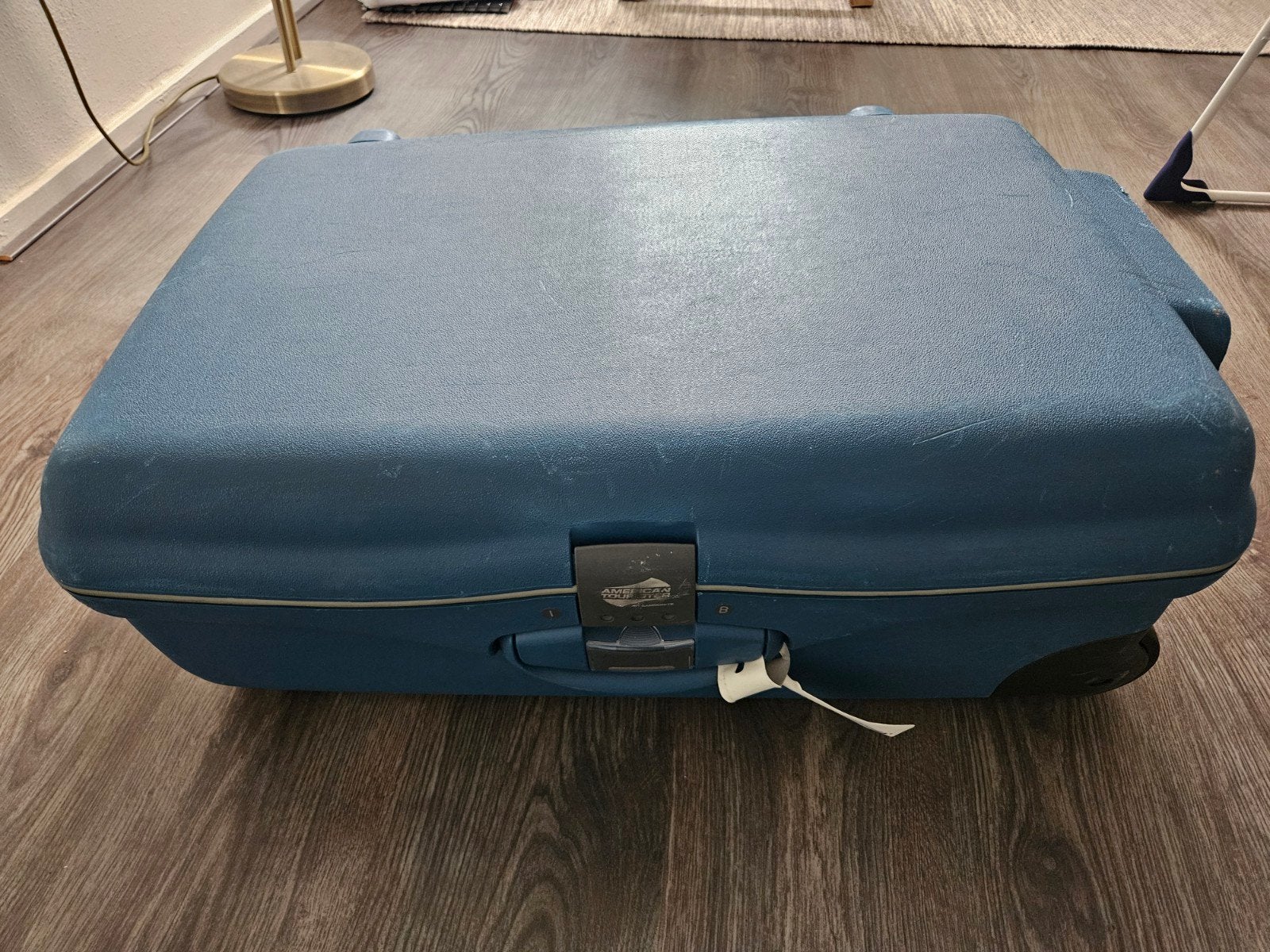 Stevige koffer 80 liter met wieltjes - Blauw, Ophalen, Wieltjes, Gebruikt, Hard kunststof