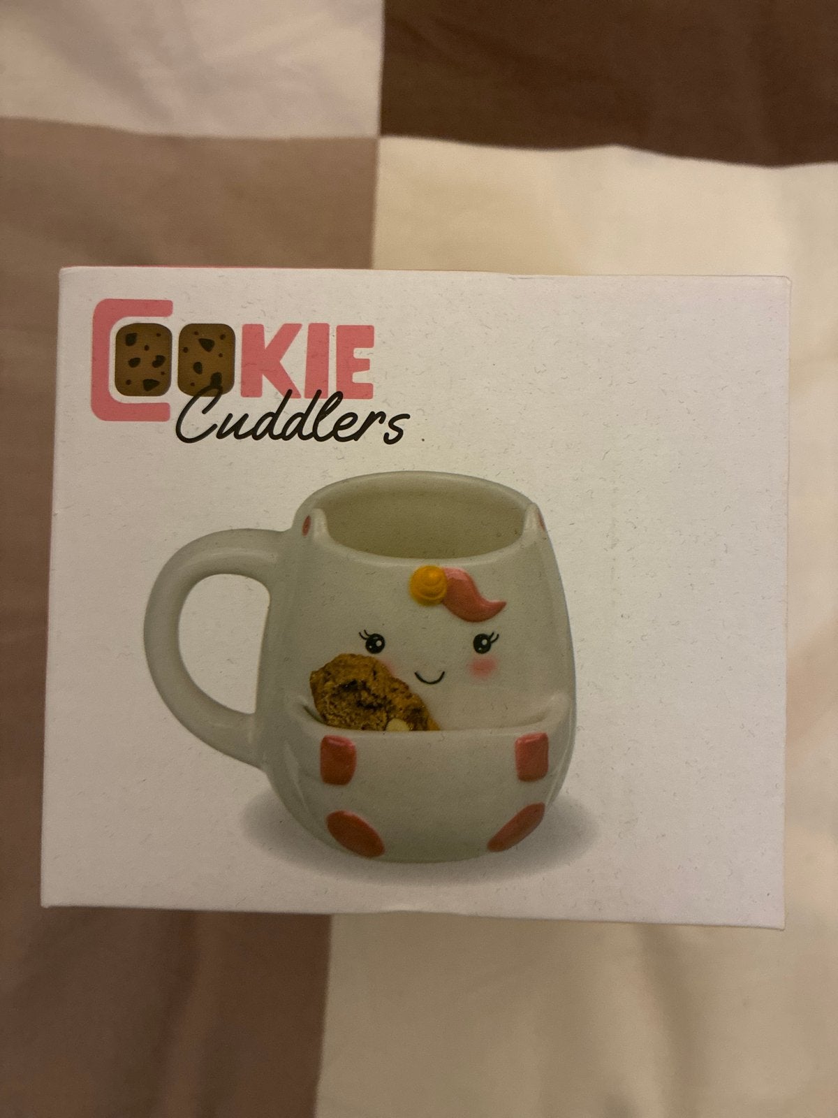 Mok met koekjesvak, Ophalen, Zo goed als nieuw, Porselein, Kop en/of schotel