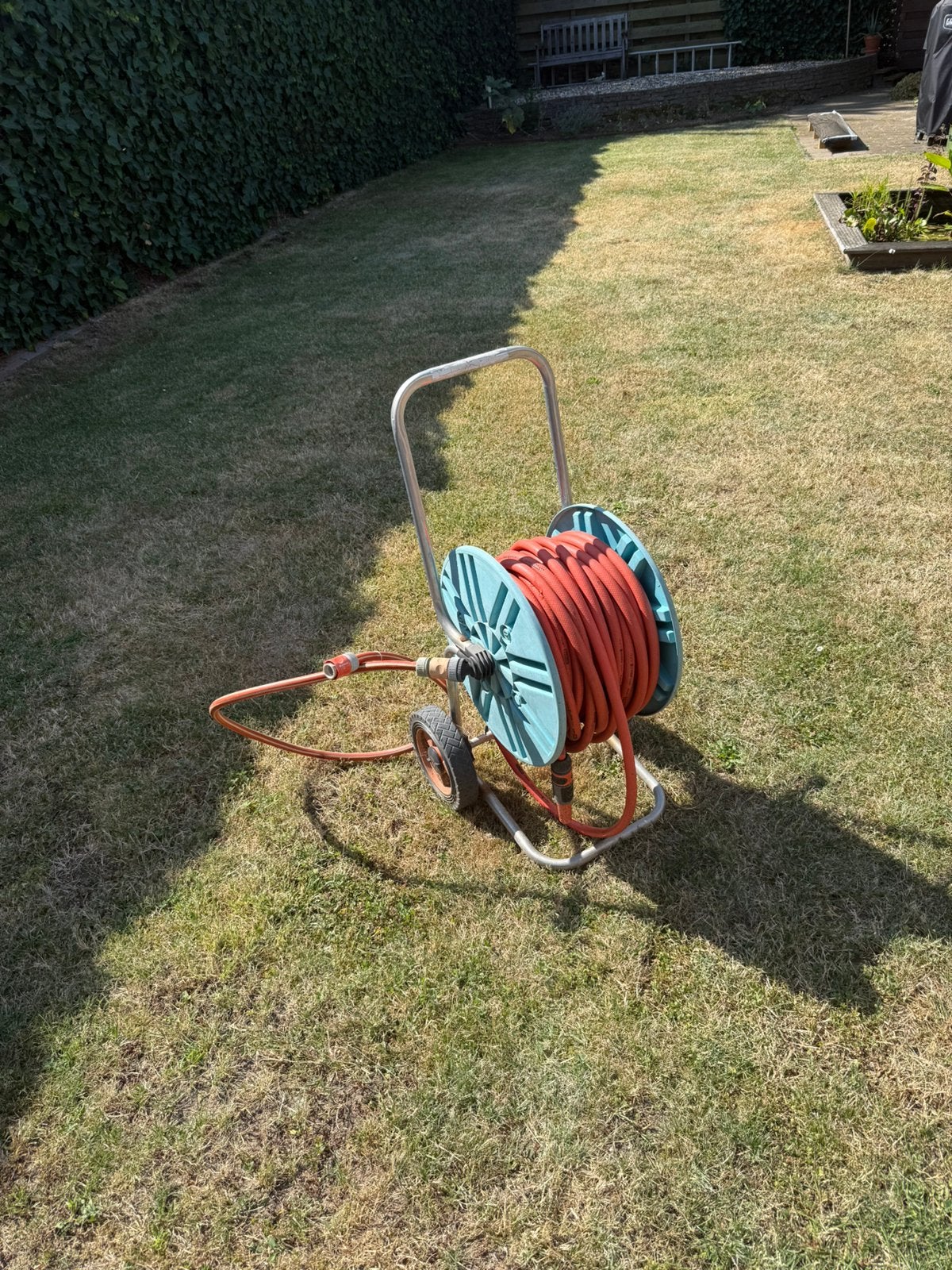Gardena tuinslang op haspel, Ophalen, Gebruikt, Tuinslang