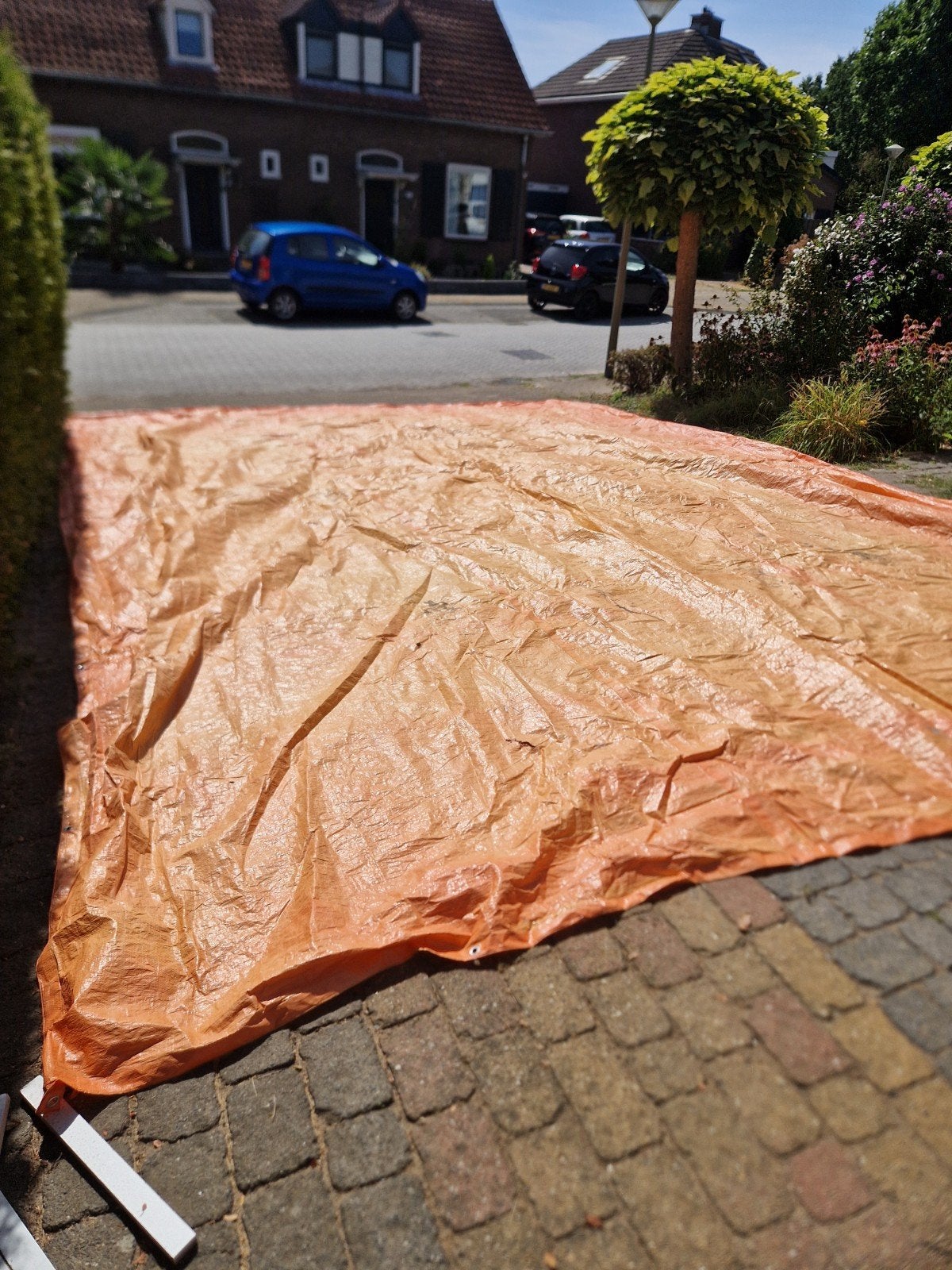 Groot dekzeil 5x8 meter - Ideaal voor diverse toepassingen, Ophalen of Verzenden, Gebruikt, 15 m² of meer, Zeil