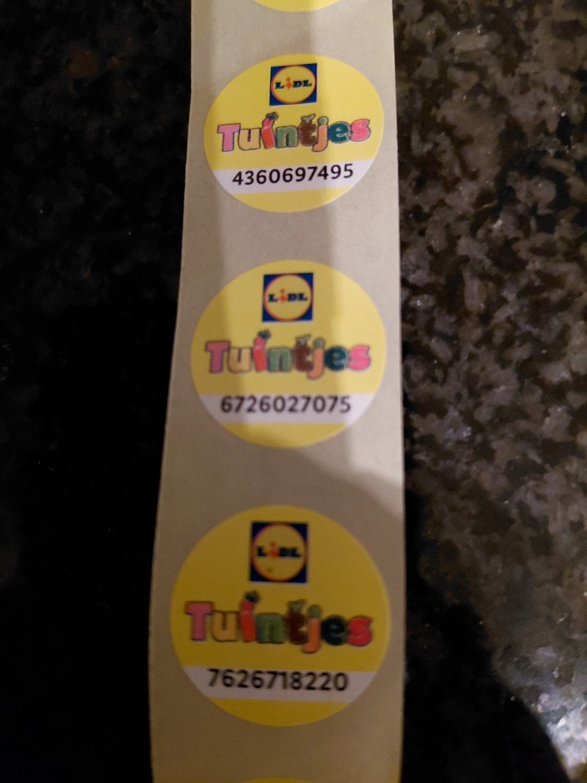 Lidl zegels voor tuintjes. 5 st., Ophalen, Winkel, Super of Benzinepomp, Zegels, Bonnen of Punten