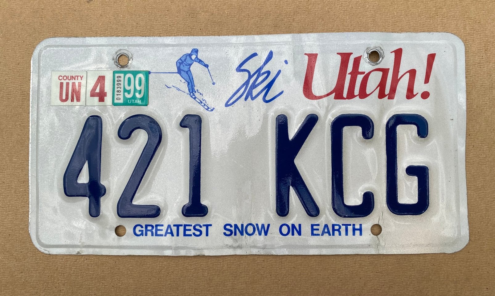 Kentekenplaat USA Utah, Verzamelen, Ophalen of Verzenden, Gebruikt, Auto's