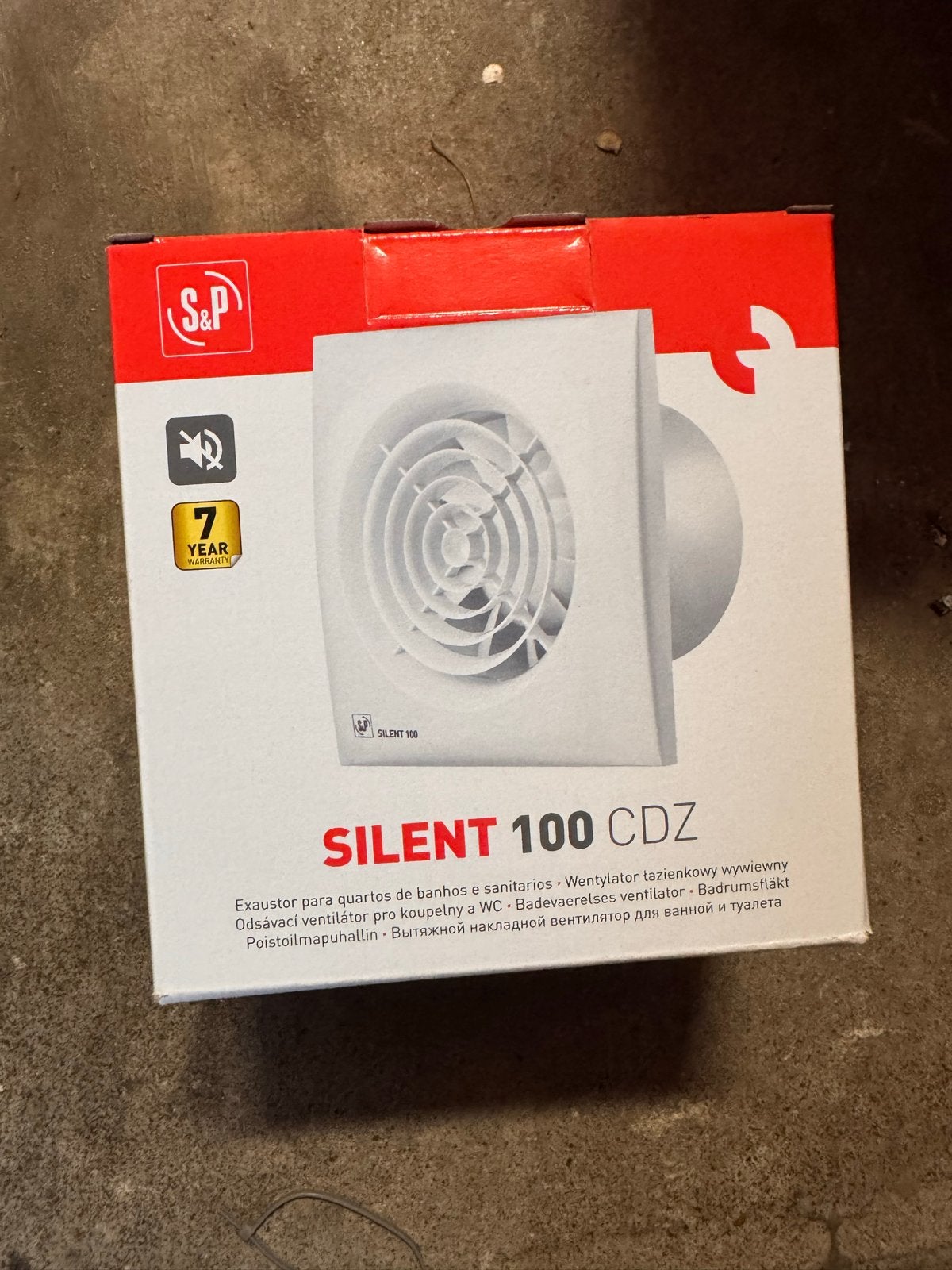S&P Silent 100 CDZ Afzuigventilator- Nieuw in doos, Ophalen of Verzenden, Nieuw, Ventilator en Afzuiger