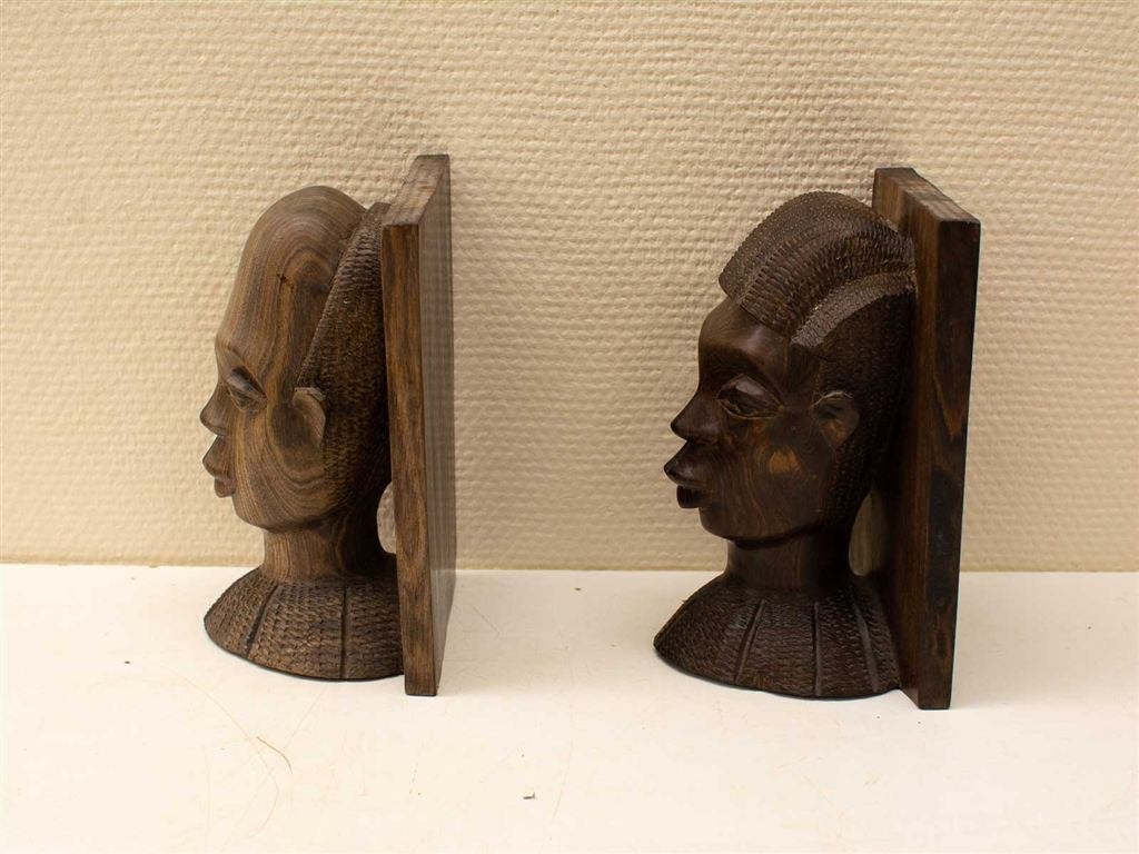 2 houten boekensteunen 30017, Ophalen of Verzenden, Gebruikt, Dier