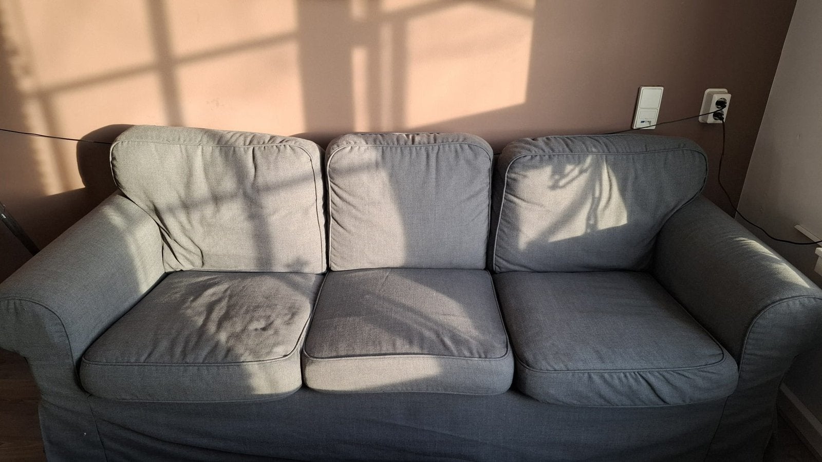 Ikea Ektorp bank in goede conditie, Ophalen, Driepersoons, 75 tot 100 cm, Zo goed als nieuw