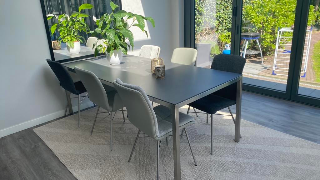 Montel tafel met 6 stoelen, Ophalen, Gebruikt