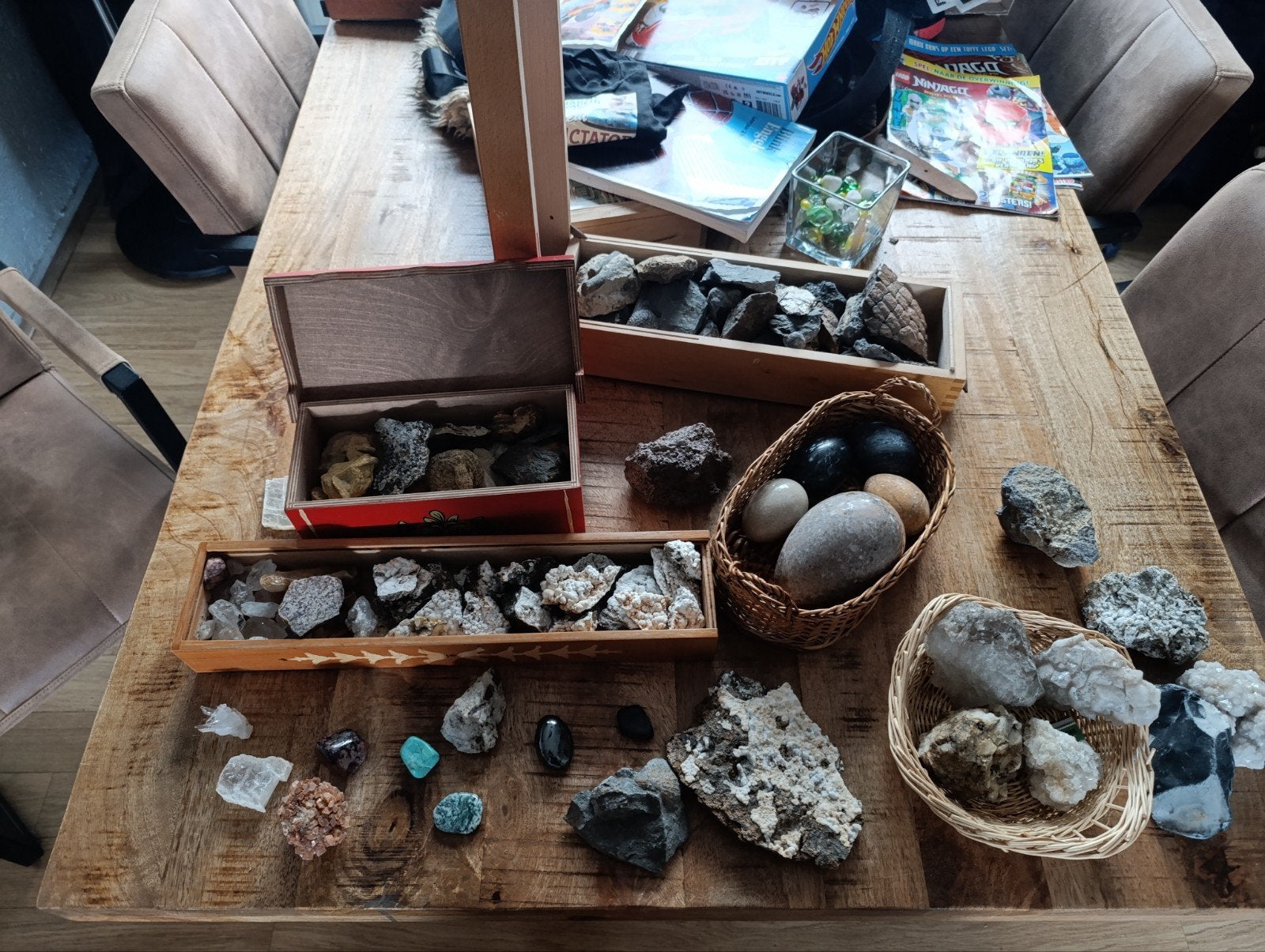 Verzameling van stenen, edelstenen en fossielen, Ophalen of Verzenden, Fossiel