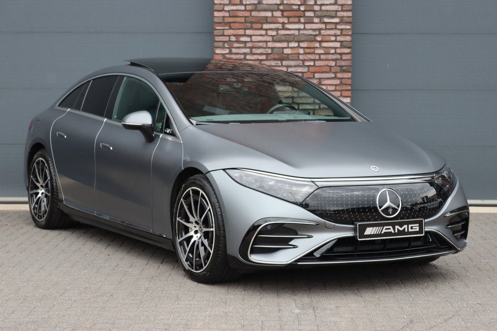 Mercedes-Benz EQS 450+ AMG Line Premium+ 108 kWh | SoH 98,58, Auto's, Mercedes-Benz, Achterwielaandrijving, Gebruikt, Zwart, EQS