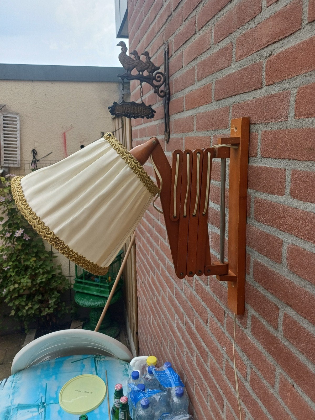 Vintage  schaarlamp in orginele staat, Ophalen of Verzenden