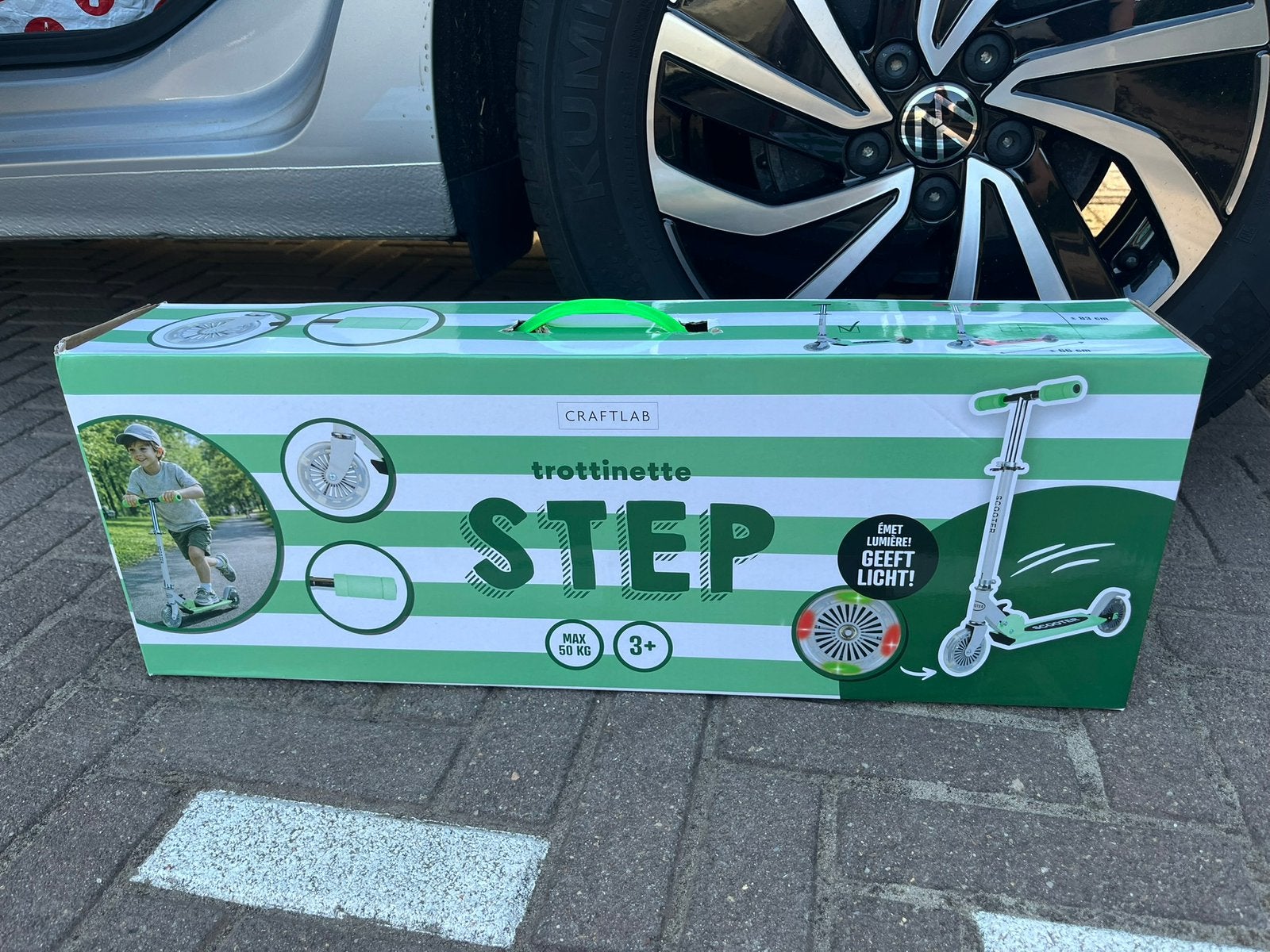 Craftlab groene step met lichtgevende wieltjes nieuw, Ophalen, Nieuw, Overige typen, Met licht