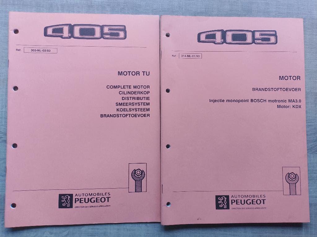 Peugeot 405 dealer werkplaatsboeken 1400 benzine KDX  TU3MC, Ophalen of Verzenden, Gelezen, Peugeot