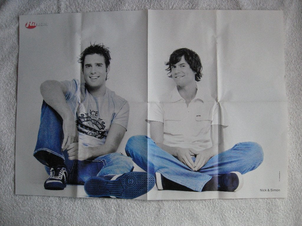 6 posters Nick & Simon + artikelen Hitkranten (2003 - 2009?), Verzenden, Poster, Artwork of Schilderij