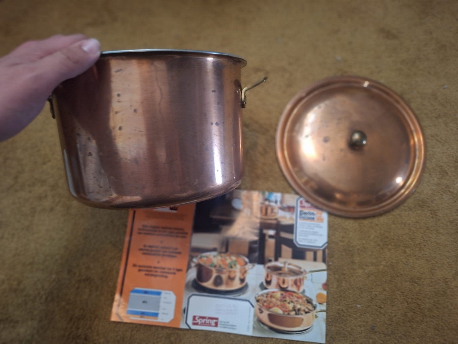 Koperen kookpan met deksel - Spring Culinair, Ophalen, Met deksel, Kookpan, Overige merken