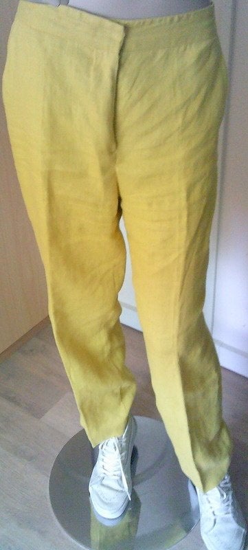 ZARA gele linnen broek maat S, Verzenden, Zara, Geel, Maat 36 (S)