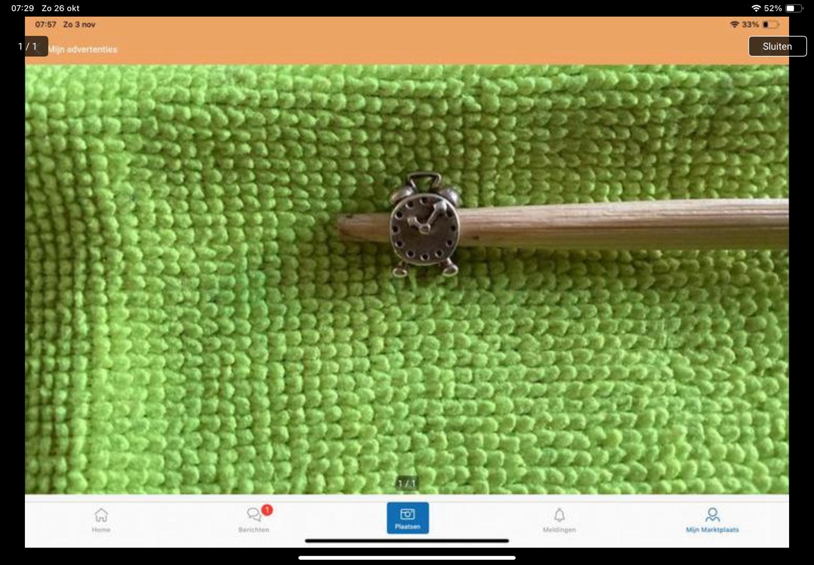 Pandora Bedel Klok, Verzenden, Zo goed als nieuw, Zilver, Pandora