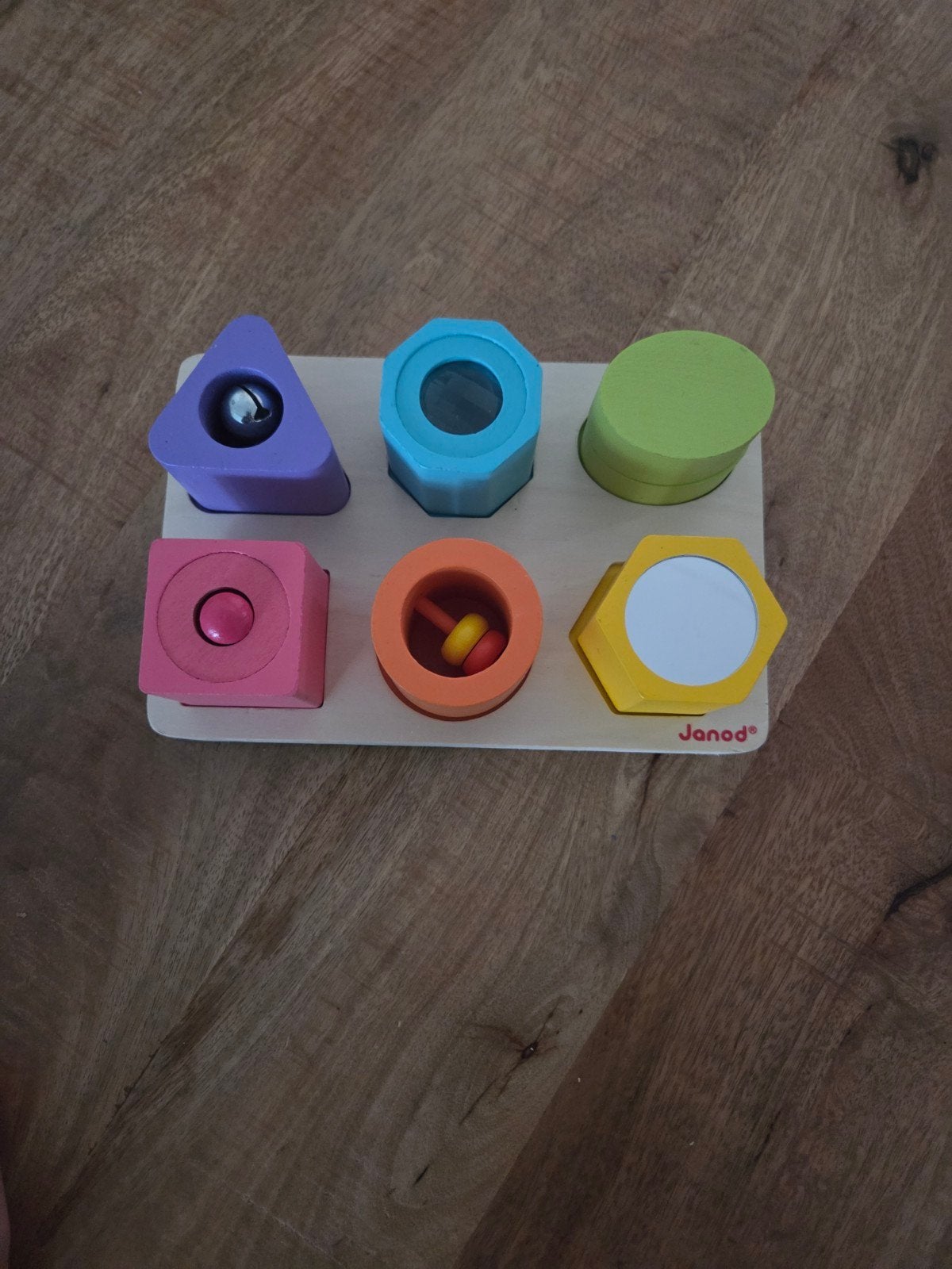 Janod Houten Vormen- en Geluidenpuzzel, Ophalen, Zo goed als nieuw, Overige typen, Met geluid