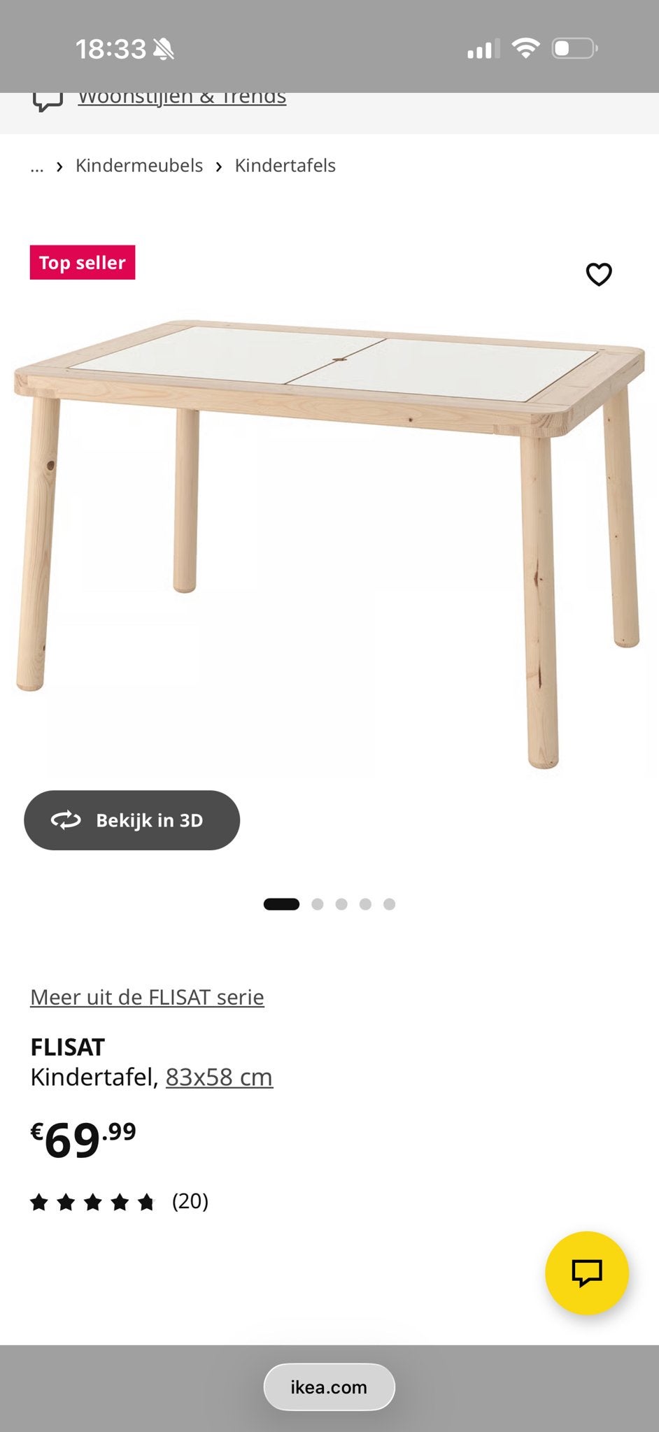 IKEA FLISAT Kindertafel - Speeltafel met opbergruimte, Ophalen, Zo goed als nieuw, Tafel(s)