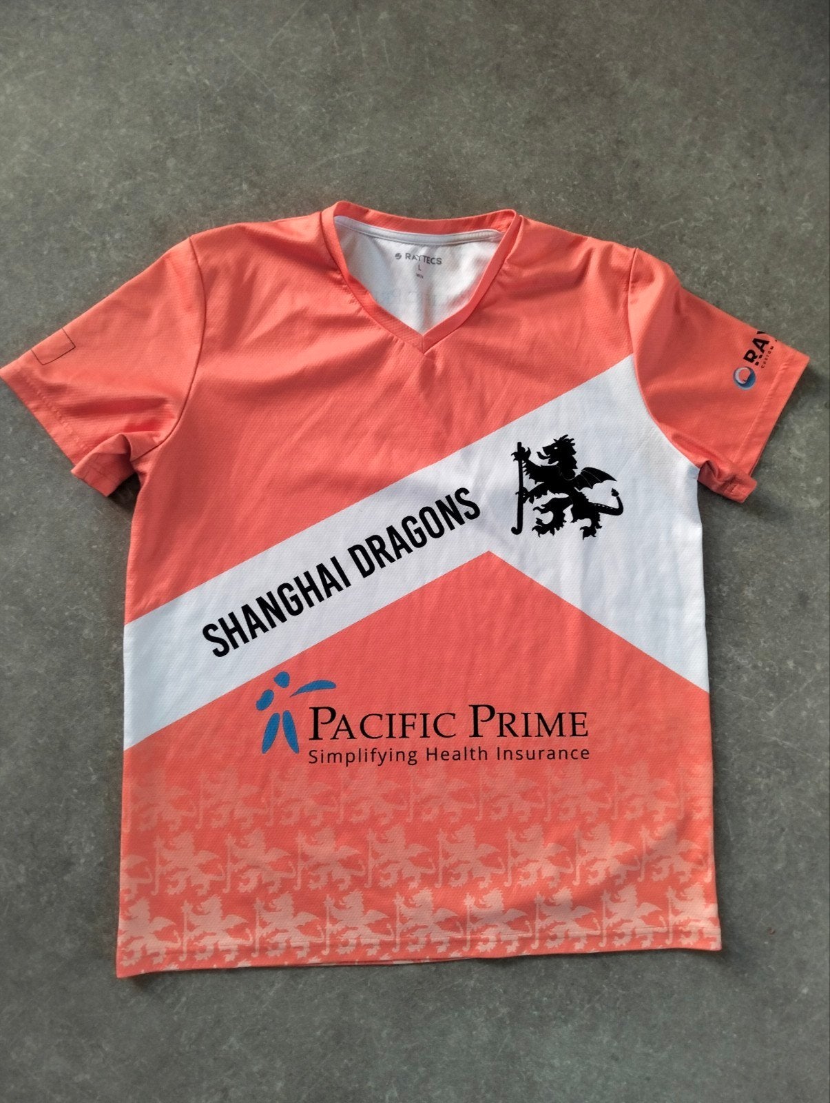 Raytecs Shanghai Dragons Sportshirt Heren Maat L, Maat 52/54 (L), Oranje, Ophalen of Verzenden, Gedragen