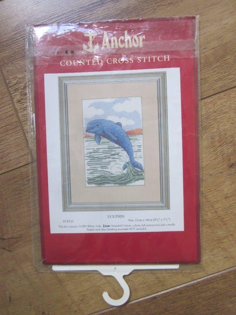 Anchor, Counted Cross Stitch borduur telpatroon Dolfijn, Ophalen of Verzenden, Zo goed als nieuw, Handborduren, Borduurpakket