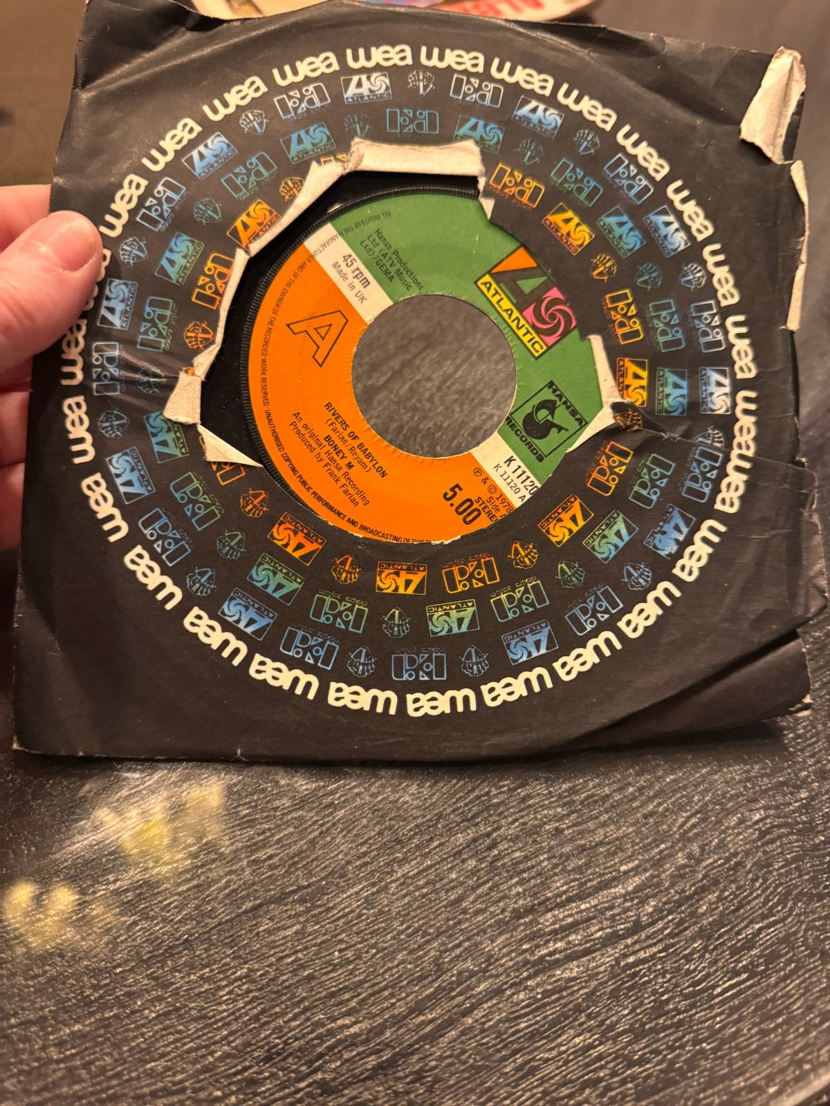 Boney M. - Rivers of Babylon 7 inch vinyl single, Cd's en Dvd's, Ophalen, Gebruikt, 7 inch, Pop