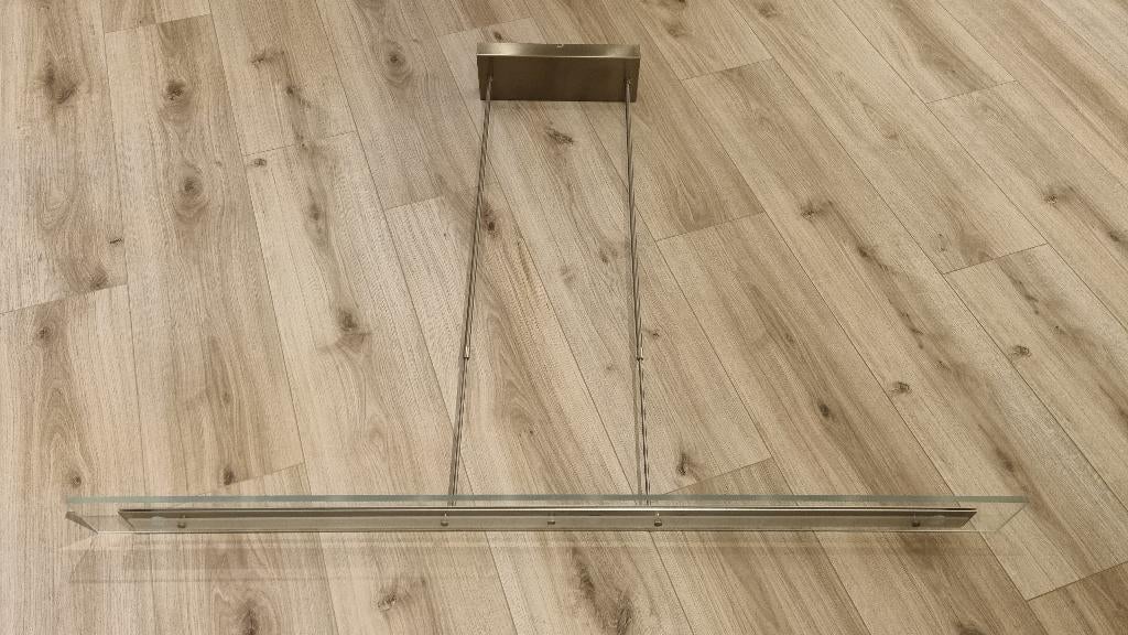 hanglamp led 140 cm. dimbaar, Ophalen, Zo goed als nieuw, Glas, Modern