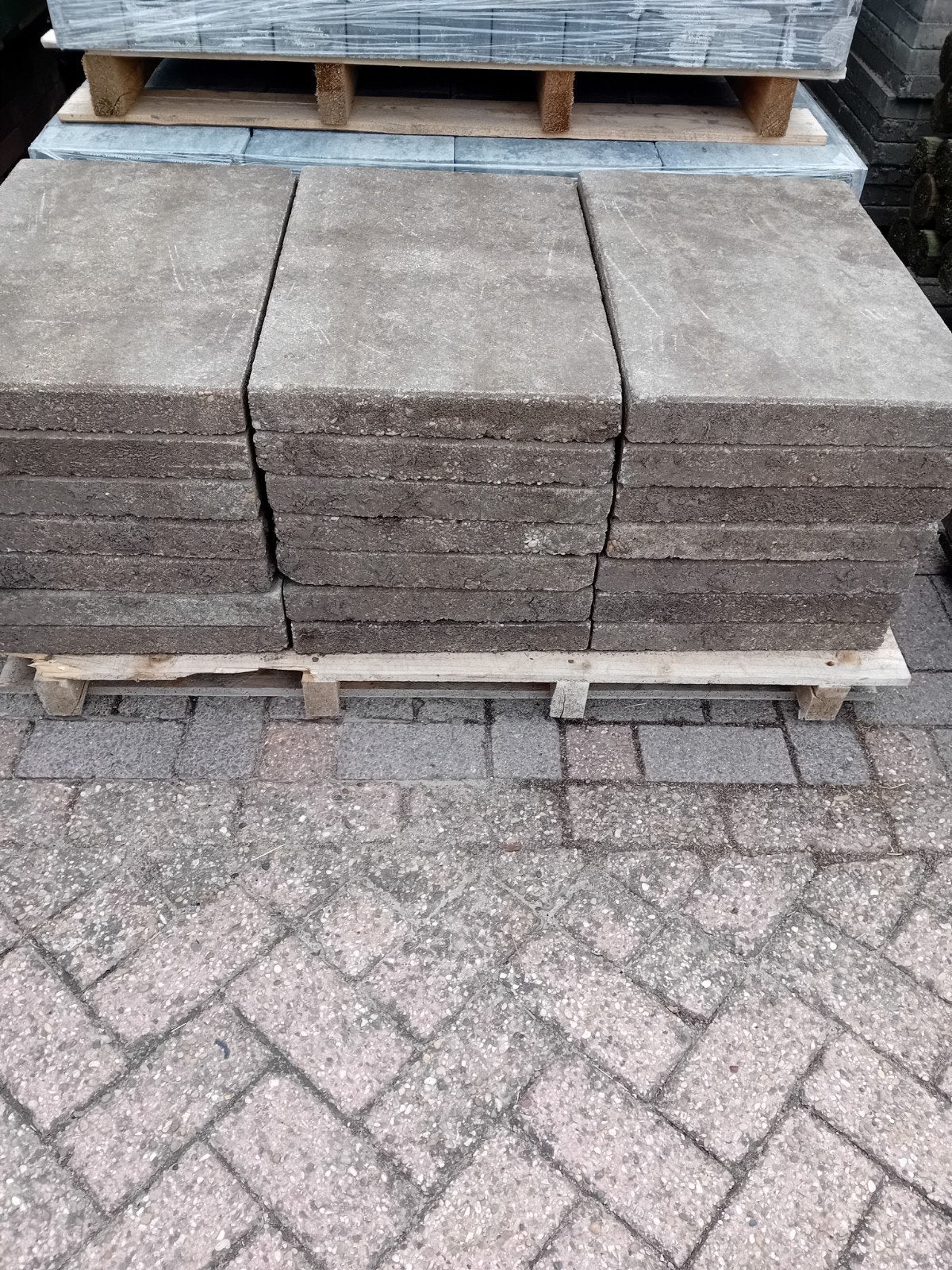 21 betontegels 60x40x6 cm, Tuin en Terras, Ophalen, Gebruikt, 5 tot 10 m², Beton