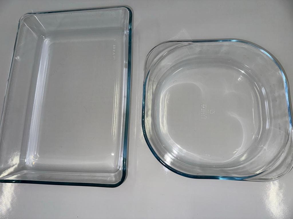IKEA Ovenschalen - Set van 2 Glazen Ovenschalen, IKEA, Ophalen of Verzenden, Zo goed als nieuw, Glas