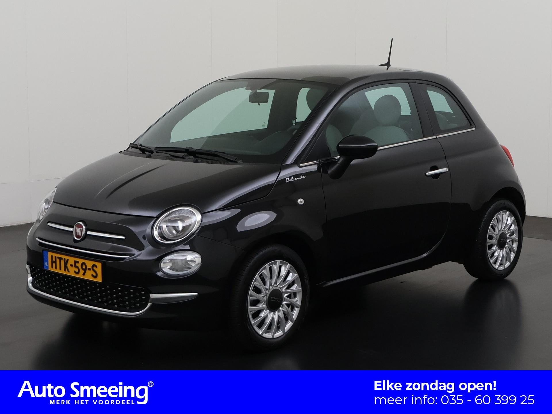 Fiat 500 1.0 Hybrid Dolcevita | Panoramadak | Apple/Android, Voorwielaandrijving, 12 maanden, Stof, Gebruikt