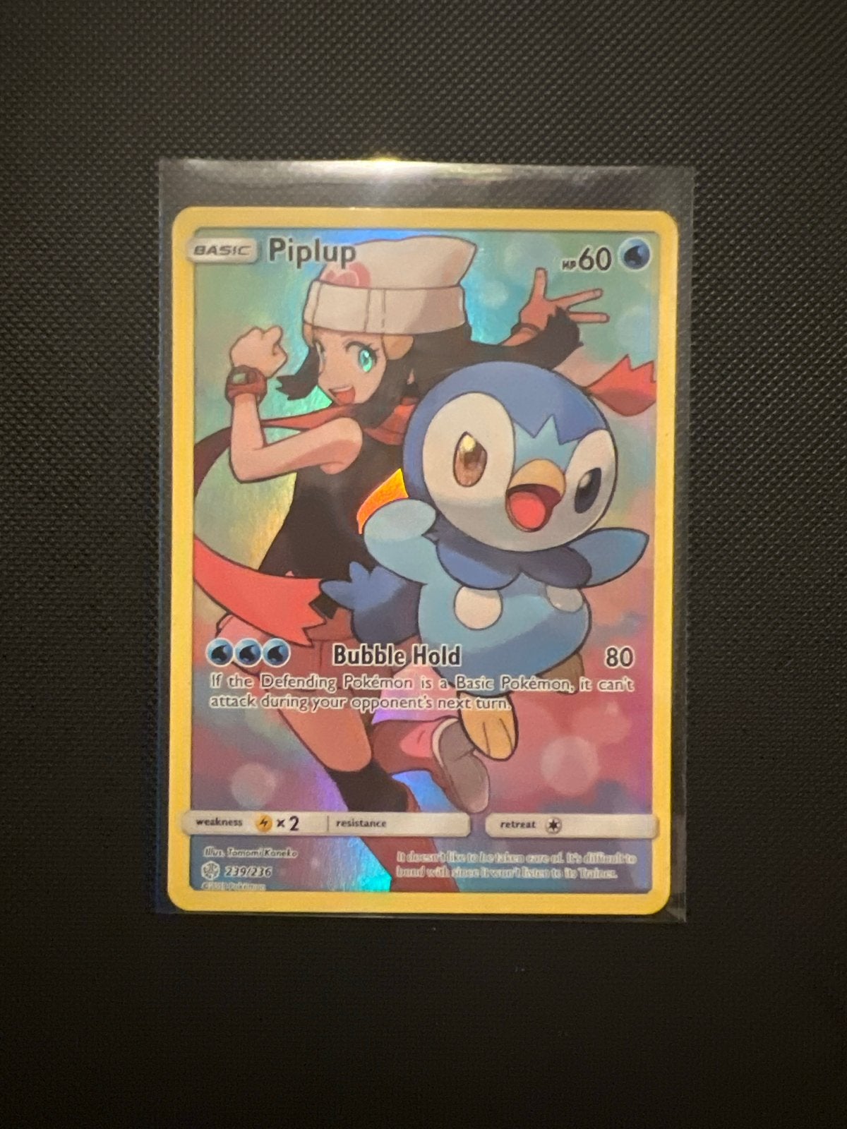 Piplup 239/236 Full Art (near mint), Ophalen of Verzenden, Zo goed als nieuw, Losse kaart, Foil