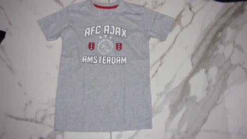 128 AJAX shirt grijs, Kinderen en Baby's, Kinderkleding | Maat 128, Ophalen of Verzenden, Zo goed als nieuw, Jongen, Shirt of Longsleeve