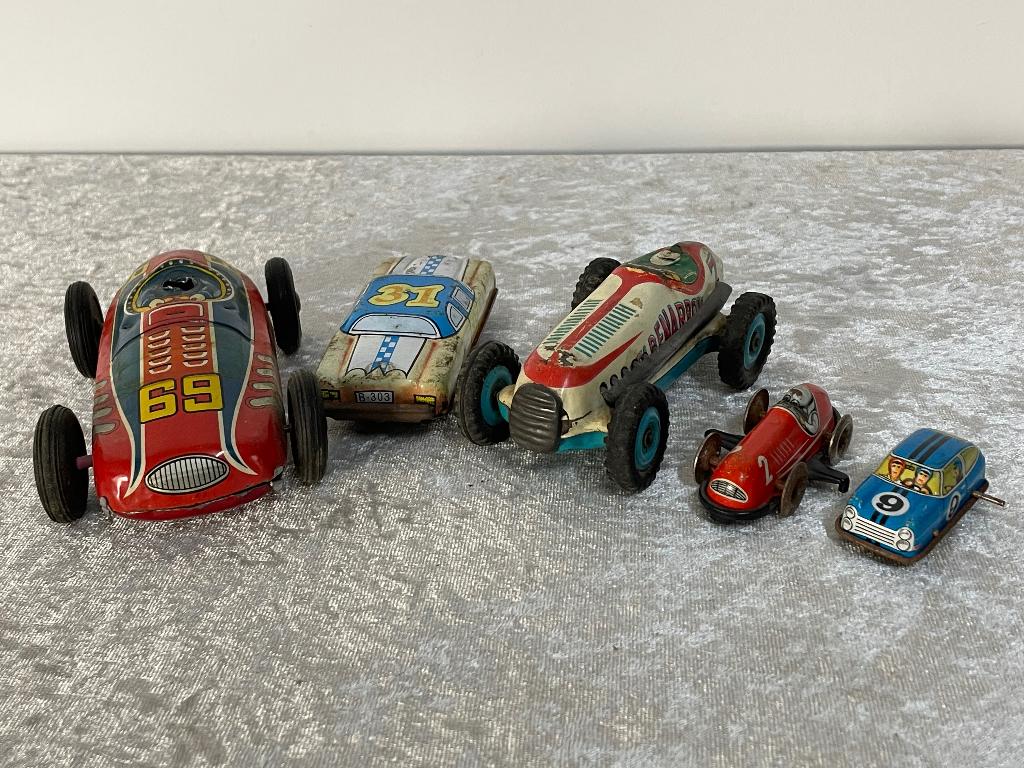 Blikken speelgoed raceauto’s duits/japans, Antiek en Kunst, Antiek | Speelgoed, Ophalen of Verzenden