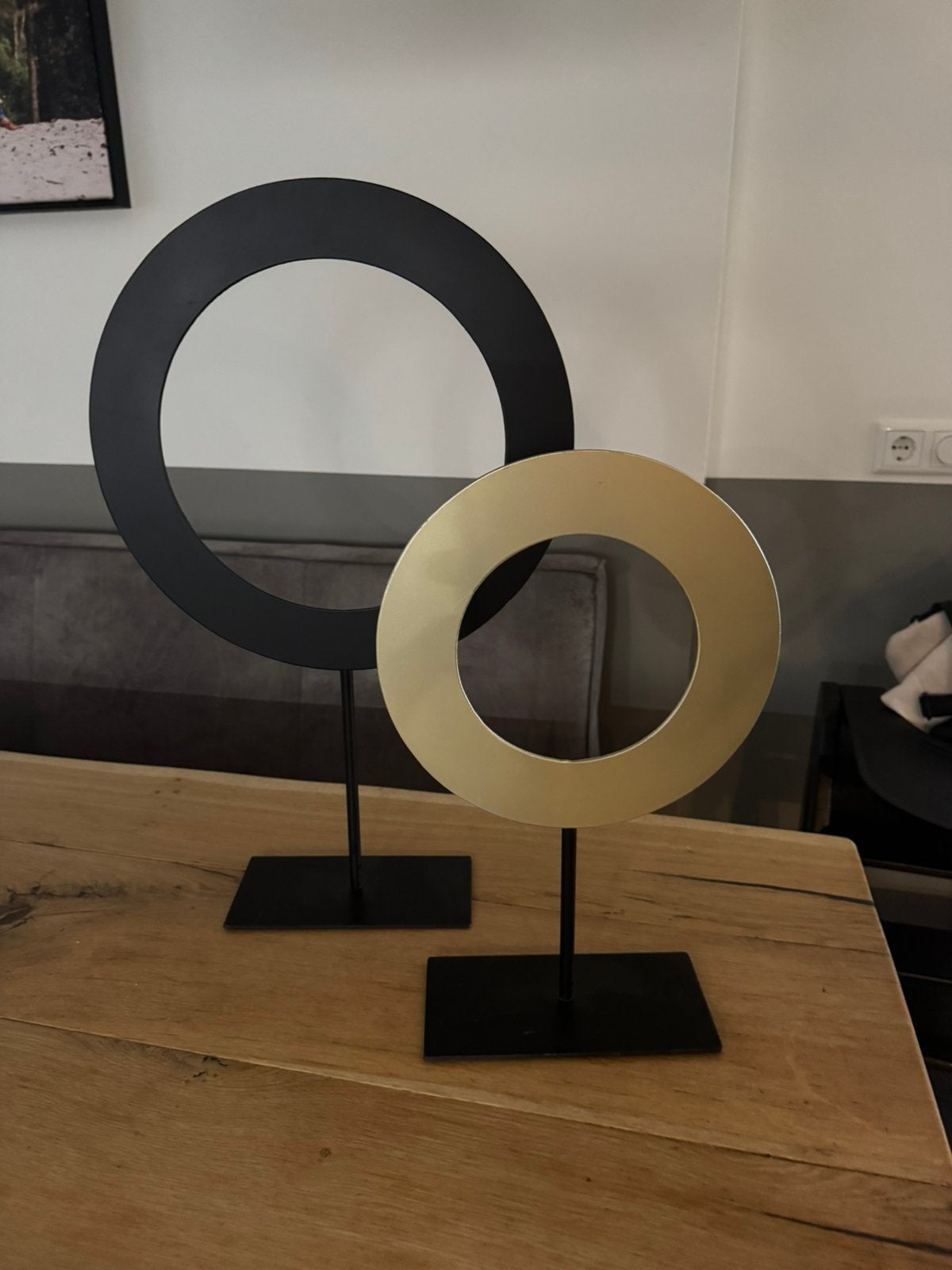 Grote decoratieve ornamenten goudkleurig en zwart, Ophalen, Zo goed als nieuw, Goud, Modern