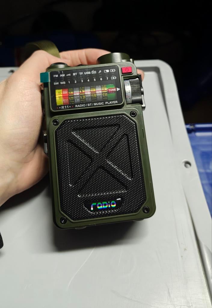 Compacte draagbare radio met FM/AM/SW/BT/USB/TF-speler, Audio, Tv en Foto, Radio's, Ophalen of Verzenden, Nieuw, Radio