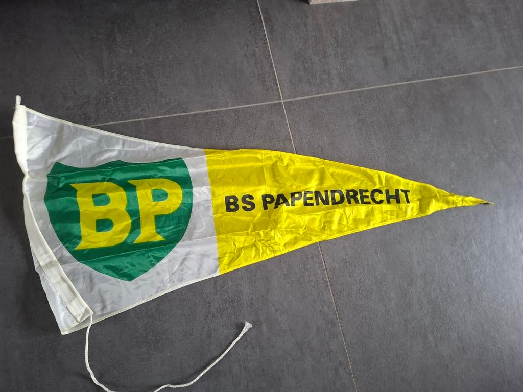 Bp bs Papendrecht vlag, Ophalen of Verzenden, Zo goed als nieuw, Reclamebord