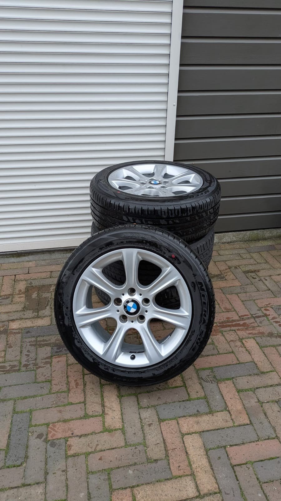 BMW velgen met zomerbanden - 225/50R17, Ophalen, Gebruikt