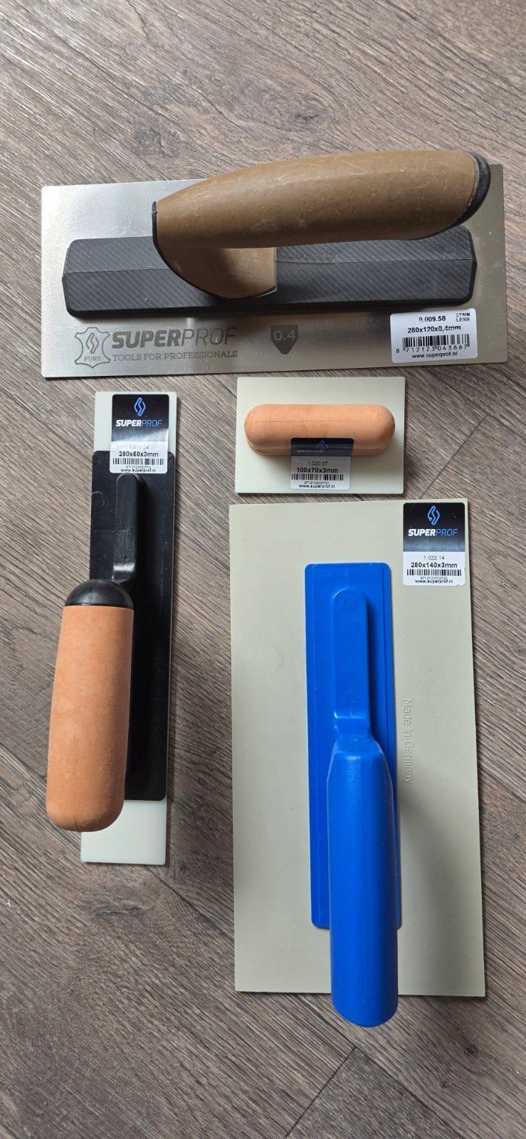 Nieuwe professionele  Superprof Spaan Set - Diverse Maten, Doe-het-zelf en Verbouw, Ophalen of Verzenden, Nieuw, Overige typen