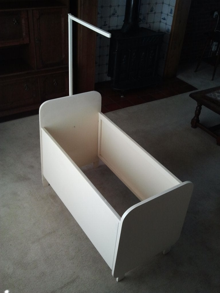 Witte ledikant vintage, Ophalen, Gebruikt, Ledikant