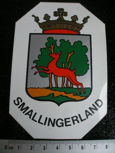 sticker plaats gemeente logo wapen embleem smallingerland, Verzenden, Zo goed als nieuw, Overige typen