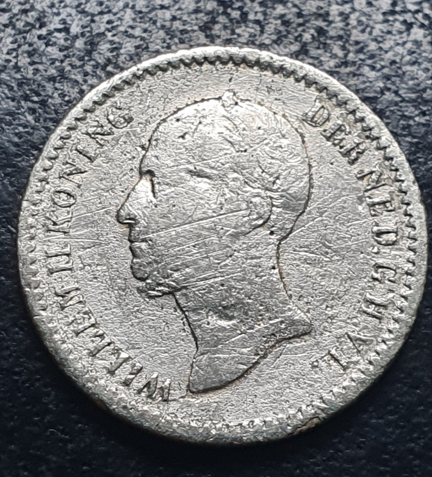Zilveren oude 10 cent munt uit 1849 Nederland., Postzegels en Munten, Munten | Nederland, Zilver, Ophalen of Verzenden, 10 cent