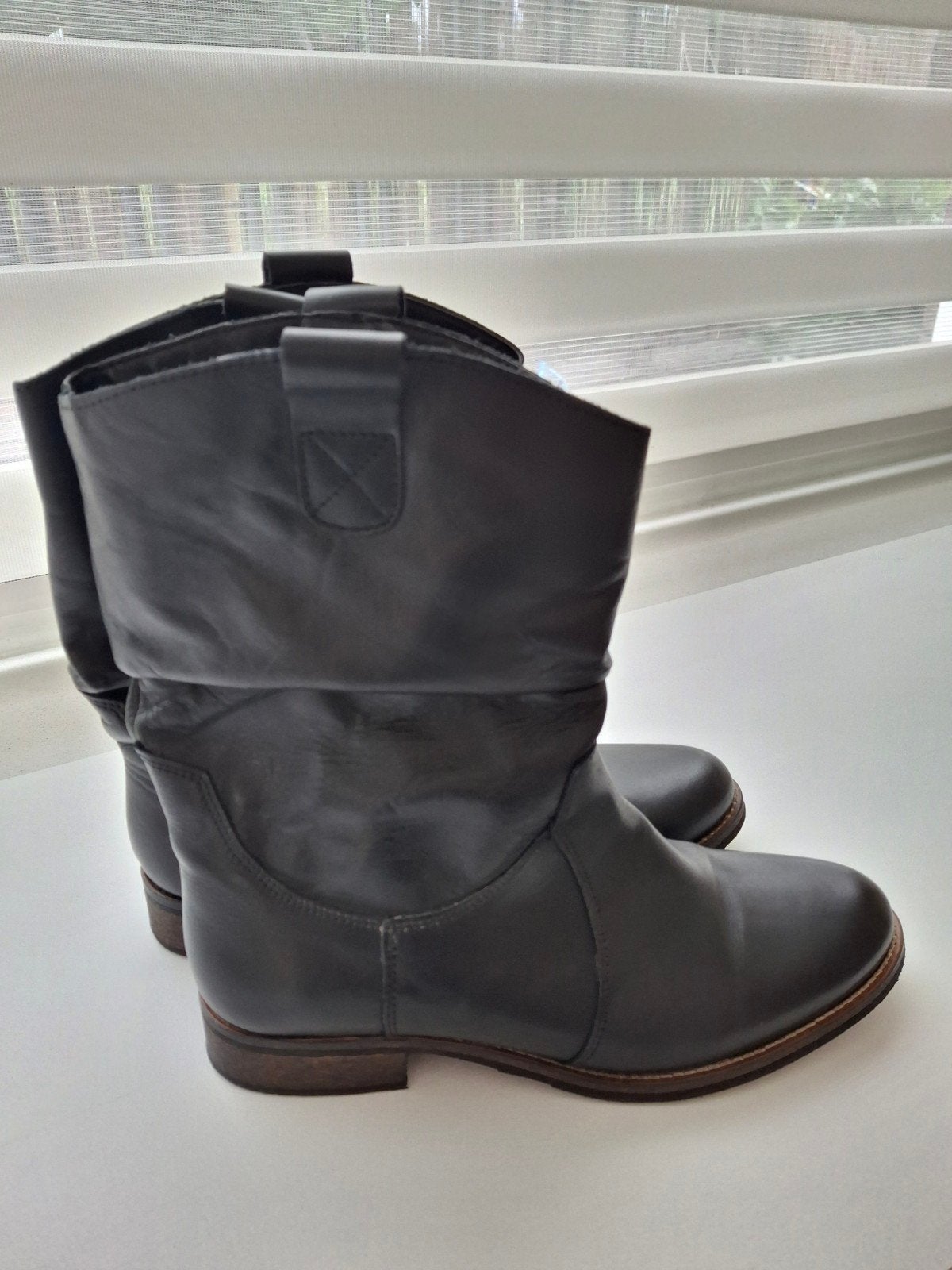Leren dames laarsjes (maat 41), Ophalen of Verzenden, Zo goed als nieuw, Zwart