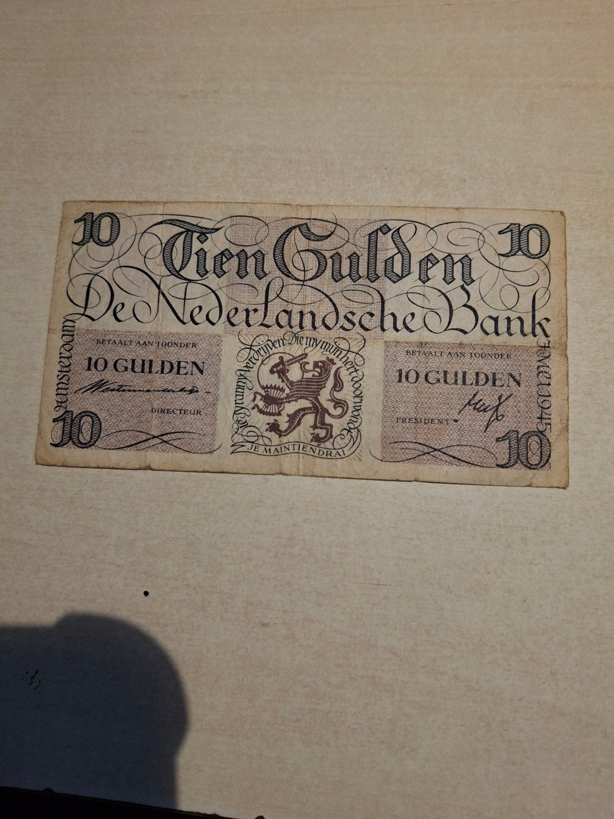 Zeldzaam 10 Gulden biljet uit 1945 - De Nederlandsche Bank, Ophalen of Verzenden, 10 gulden, Los biljet