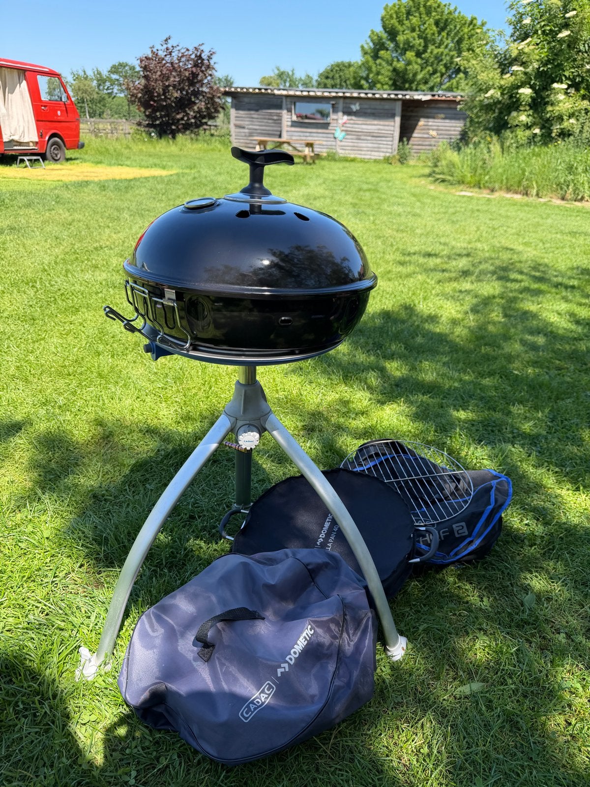 Cadac grillo Chef 40 met Chefpan, deksel en paellapan, Caravans en Kamperen, Ophalen of Verzenden, Gebruikt