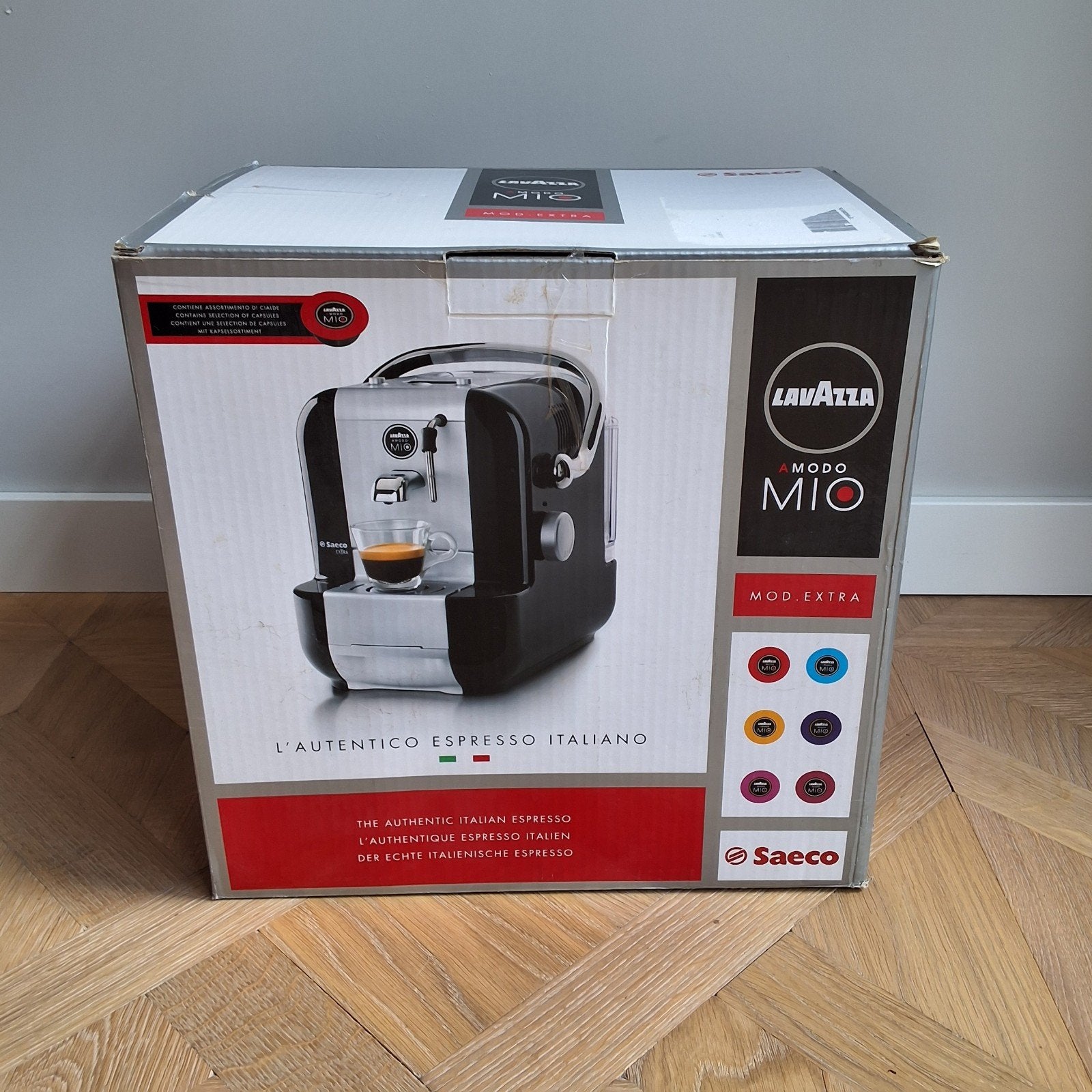 Lavazza A Modo Mio Saeco Extra Espressomachine, Koffiepads en cups, Espresso apparaat, Nieuw, 1 kopje