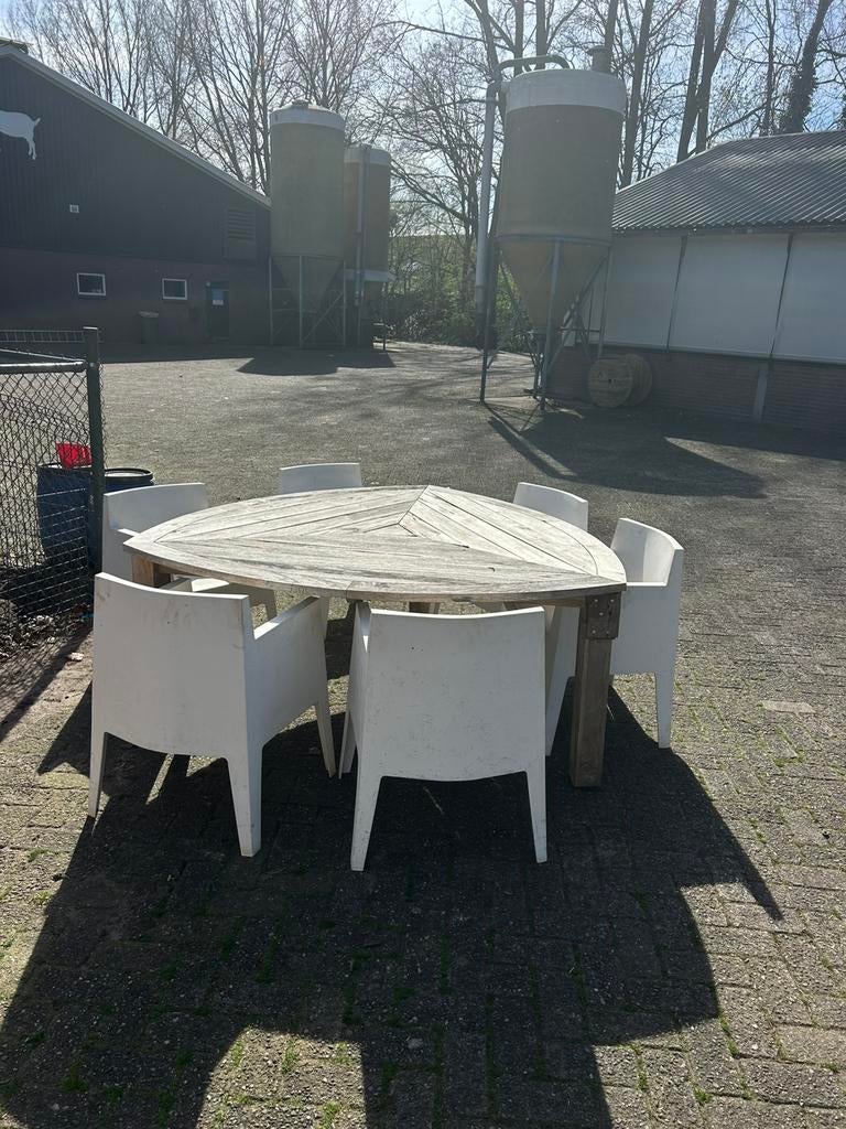Tuinset met 6 stoelen, Ophalen, Gebruikt