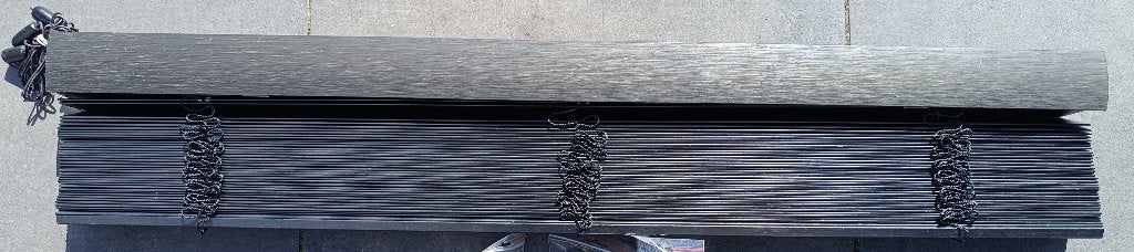 Houten jaloezie 50 mm zwart Abacia 107.4 x 163.8 Nieuw, Ophalen, Jaloezie, Overige merken, Zwart