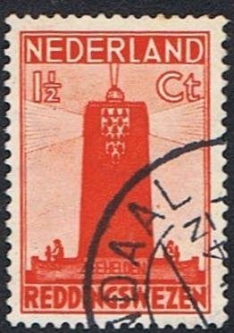 Nederland serie gestempeld uit 1933 NVPH nr. 257 t/m 260, Postzegels en Munten, Verzenden, T/m 1940, Gestempeld